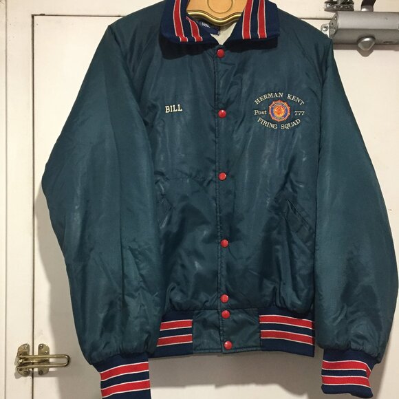 VINTAGE HOLLOWAY BOMBER VARSITY JACKETS SIZE L - Picture 2 of 10
